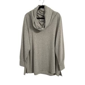 Retrology NWT Womens 3X Boho Chic Cowl Neck Long Sleeve Gray‎ Tunic Versatile